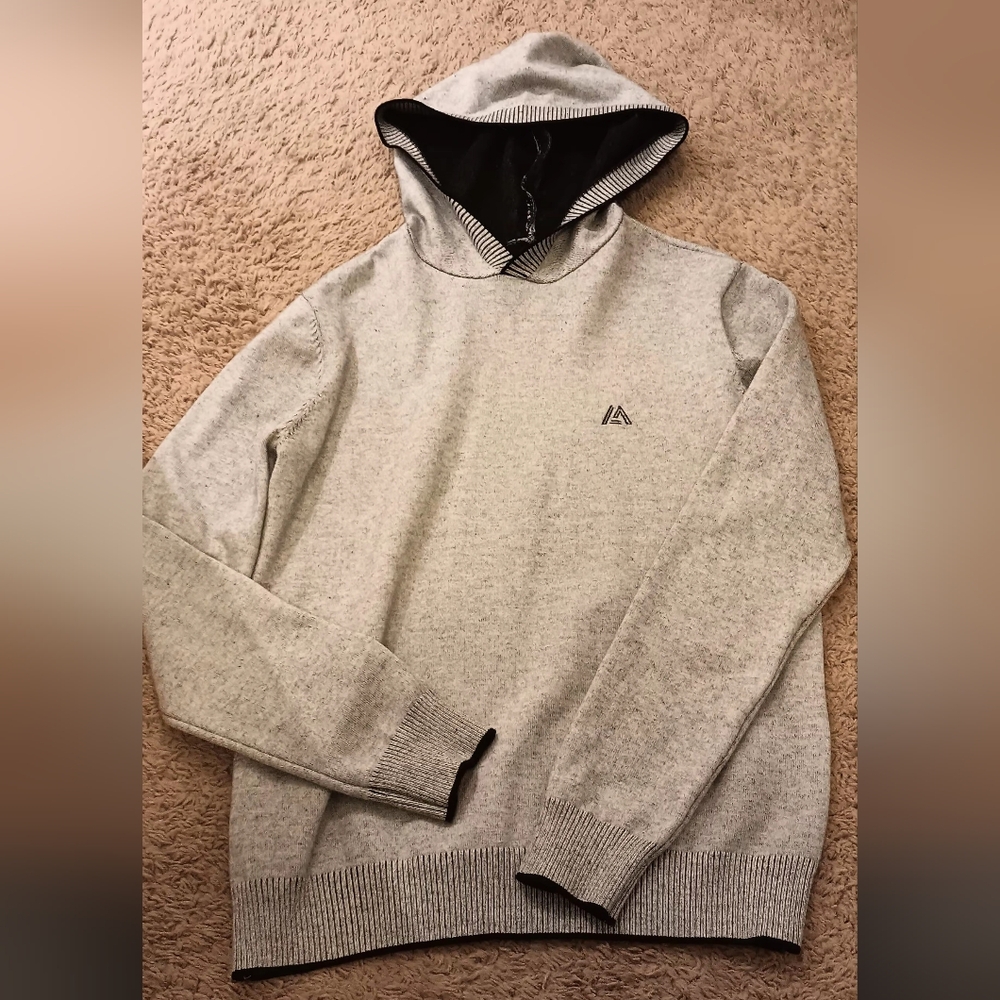 Awesome Silver/black active fit longsleeve with deep hood.